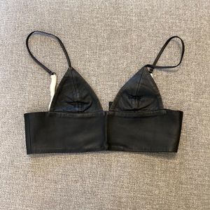 Alexander Wang Tops | Alexander Wang Leather T Bralette